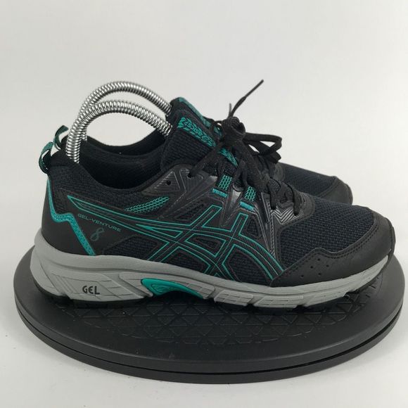 Asics Gel-Venture 8 Black Trail Running Shoes 1012B230 Women’s Size 6.5 - Picture 4 of 11